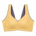 Genetic women's sports bra thinner convenient soft seamless bra small size adjustable shoulder straps to prevent sagging large bra suitable for dating running swimming yellow l