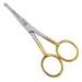 Nose Hair Scissors Rounded Tip for Trimming Small Details Facial Hair Ear Hair Eyebrow (Gold)