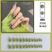 MENILITHS 24Pcs Long False Nails Green Nails with Diamond Nails Sticker False Nails Acrylic Fake Nails Full Cover Nails Tips Artificial Finger Manicure for Women and Girls - Buy Online on GoSupps.com
