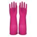 GIFZES Cleaning Gloves Full Hand Protection Gloves Waterproof Non-slip Dishwashing Gloves Heat-insulated Kitchen Cleaning Tool Pink L