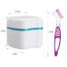 Faruijie Retainer Cleaner Case - Denture Bath Container with Basket and Brush (2 Pack) - Buy Online on GoSupps.com