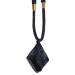 Black Obsidian Dainty Necklaces Black Toourmaline Natural Stone Pendant with Adjustable Bead Chain Rough Stone Grinding Pendant black obsidian Necklace for Women Black Obsidian Healing Crystals