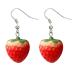 Delicate Resin Strawberry Earrings Simulation Fruit Earwears for Any Occasion 1