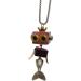 Shop Oralgos Wooden Block Robot Necklace | Stylish Adjustable Choker | Unisex Punk Keybone Chain FN1045 - Buy Online on GoSupps.com