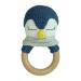 Yuanshenortey Baby Wooden Teether Ring Crochet Rattle Pacifier Dummy Infant Teething Chewing Molar Toy