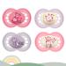MAM Day & Night //"Skin Soft" silicone pacifier 6-16 Mix // set of 4 // incl. 2 sterilized transport boxes
