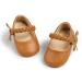 CENCIRILY Baby Girl Mary Jane Shoes Anti-Slip First Walking Bowknot Soft Sole Princess Wedding Dress Flats for 0-18 Month 12-18 Months A05 Brown