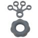 Hand Grip Strengthener Finger Exerciser Silicone Washable Soft Reduce Stiffness for Weak Hands Dark Grey