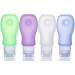 FantasyDay 4 Pack Silicone Travel Set With Kulturbasch t (89ml) - Route -safe travel container BPA -free TSA approved - Portable travel accessories for shampoo cream rinsing and body care