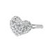 DoubleAccent Mini Heart Magnet Barrette - Austrian Crystal Hair Jewelry in White - Buy Online on GoSupps.com