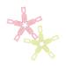 FOMIYES Lot de 10 Pinces en Plastique pour Ongles Ajustables Pince Dissolvant pour Ongles Semi-permanents Tailles R glables Couleurs Rose Fonc et Jaune Translucide Domicile