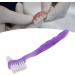 Double-Sided Press Brush for False Teeth Cleaning | Plaque Removal Prosthesis Brush for Seniors | Travel-Friendly Dental Care Tool (Purple) - Buy Online on GoSupps.com