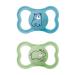 MAM Air Silicon Schnuller in the 2 Set extra light and airy shield design tooth-friendly baby pacifier made of special MAM Skinsoft silicone with pacifier box 16+ months bear / rhino bear / rhinoceros Bear / silicone / day
