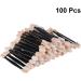 Baluue 100 Pcs Cosmetic Professional Double- End Eyeshadow Brushes Makeup Makeup Tools Black Size 2 Black - Buy Online on GoSupps.com