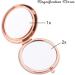 Dyukonirty Sisters Compact Travel Makeup Mirror - Rose Gold Unbiological Sister Gift - Unique Personalized BFF Gifts - Buy Online on GoSupps.com