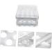 Angoily Egg Storage Box Plastic Container Fridge Accessories Egg Rack Refrigerator Plastic Pp White Egg Tray White 21.5x22.5x14cm - Buy Online on GoSupps.com