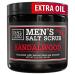 Dead Sea Collection Sandalwood Salt Body Scrub for Men - Large 23.28 OZ - with Pure Oils and Dead Sea Minerals