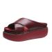 Sandals for women summer with wedge heel plateau-lipper casual slip-on-slide sandals plateau footbed for women width thick floor open toe area paragraph non-slip flip-flop-flop-flop-flop-flop-flop-flop-flop-flop-flop-flop-flop-flop-flop-flop-flop SC red 4