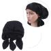 Frcolor Mulberry silk sleeping cap long hair bonnet night hair bonnet hat for women girls(Black) - Buy Online on GoSupps.com