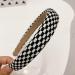 2 Pieces Checkered Flag Headband Black and White Plaid Hair Band Thick Padded Headband Sponge Puffy Headbands Buffalo Check Headband Christmas Party Hair Accessories - Buy Online on GoSupps.com