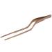 JB Prince Rose Gold Colored Offset Fine Tip Tweezer 7.8