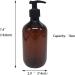 ZMYBCPACK 16oz Amber Plastic Pump Lotion Bottles - 4 Pack with Labels & Funnel | Locking Pump for Body Wash, Shampoo, Massage Lotion, Gel - Buy Online on GoSupps.com