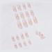 BABALAL Glossy Squoval French Fake Nails - Natural Acrylic False Nails for Women and Girls | Short Press-On Nails 001-CRJC - Buy Online on GoSupps.com
