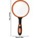 Reading Magnifying Glass | Anti-Slip Handle Magnifying Glasses for Work | Magnifying Glass for Kids Kids Magnifying Glass High-Definition for Elderly Reading Orange1 - Buy Online on GoSupps.com