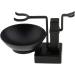 Haude Metal Shaving Stand for Men - Black Barber Shaving Brush Holder & Soap Dish | Premium Bathroom Accessory - Buy Online on GoSupps.com