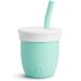 Munchkin  C est Silicone! Open Training Cup with Straw for Babies and Toddlers 6 Months+  4 Ounce  Mint