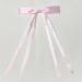 Ribbon Bow Hair Clips for Women 6pcs Ribbon Bows with Long Tail Bowknot Tassel Claw Clip Barrettes Bow Accessories Women (Pink)