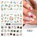 10 Sheets Spring Flower Nail Art Stickers - Self-Adhesive Black & White Floral Designs for Manicure - Perfect Nail Decoration for Women & Girls - Buy Online on GoSupps.com
