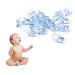 50pcs Mini Acrylic Baby Pacifiers - Perfect Party Favors & Decorations in Blue | Ideal for Baby Showers & Events - Buy Online on GoSupps.com