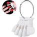Nail Color Card - 4 Colors 50 pcs Nail Art Tips for Manicure Polish Gel Display - White - Buy Online on GoSupps.com