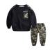 AMhomely Baby Boy Romper Sale Teen Kids Baby Boys Letter Tracksuit Camouflage Tops Pants 2PCS Outfits Set 2-3 Years Black