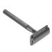 Shop Integration Safety Razor for Men - Brass Handle Double Edge Razor with Base - Premium Facial Care (Black) - Buy Online on GoSupps.com