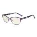Eyekepper Computer Reading Glasses Blue Light Filter Stylish Crystal Readers Women Purple +1.25 +1.25 Purple