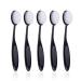 UNIMEIX 5 Pack Craft Ink Blending Brushes Set Tool Oval Makeup Brushes Blender Brush for Card Making(Size 4 0.8" Brush Head Black) 5 Pack Black