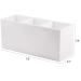 Makeup Brush Holder Organizer - 3 Slot Cosmetic Brushes Container for Vanity (White) - Buy Online on GoSupps.com