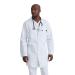 BARCO Grey's Anatomy Scrubs - Noah Lab Coat for Men Professional Full-Length 4-Button Long Sleeve 37 Lab Coat 42 White