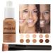 Glamza PHOERA 102 and 104 Full Coverage Foundation Set + Liquid Foundation Brush | 30ml 24HR Matte Oil Control | Buff Beige 104, Nude 102 - Buy Online on GoSupps.com