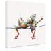 Happy Frogs Canvas Wall Art Decor with Glasses - 30x30cm - Buy Online on GoSupps.com