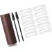 Verdant Touch Eyebrow Stencil Kit with 10 Stencils and 2 Brushes Waterproof Sweatproof Long Lasting Eyebrow Makeup Powder in Brown - Buy Online on GoSupps.com