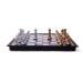 PVC Chess Travel Chess Belt Portable Foldable Chess Board Magnetic Gold-Silver Chess Pieces Children's Educational Toy Chess Set (Size : Large) (Medium)