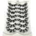 HBZGTLAD 20MM Dramatic Faux Mink Lashes 7 Pairs Pack - Cat Eye 8D Fluffy Wispy Mink Eye Lashes (FD204) - Buy Online on GoSupps.com