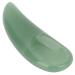 Mini Makeup Mask Spatula Curved Cosmetic Spatula Scoop Mini Gua Sha Jadestone Curved Makeup Eye Cream Cosmetic Spatula (Green)