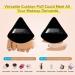 Powder Puff Face Triangle Talcum Setting Make Up Loose Under Eye Dry Baking Pressed Makeup Beauty tool Triangular Puff With Strap Fan Shaped Cosmetic applicator Soft Finger Sponges Reusable (2 BLACK) 2 BLACK - Buy Online on GoSupps.com