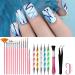 jayzee 23 Piece Set Acrylic Nail Art Brush Set UV Gel Nail Polish Painting Brushes Dotting Pen Kit Manicure Clean Brush Tool - Buy Online on GoSupps.com