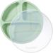 Buy Pandaear 3-Piece Silicone Baby Plate Set - Suction Cup BPA-Free Divided Dishes in Pink Green & Red - Slide-Resistant & Perfect for BLW - Buy Online on GoSupps.com