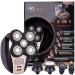 5-in-1 Electric Grooming Kit for Men Wet/Dry Shaver Bald Hair Trimmer Beard & Nose Trimmer Facial Cleansing Brush Waterproof USB Rechargeable Gold Finish - Buy Online on GoSupps.com